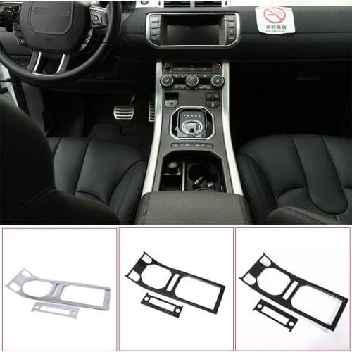 2 Pcs For Land Rover Range Rover Evoque Car-Styling 2012-2017 ABS Center Console Gear Shift Frame Panel Decorative Cover Trim