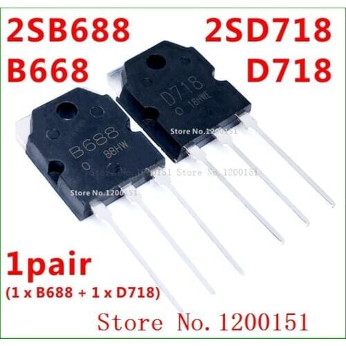 2SB688 and 2SD718 B668 D718 1pair(1 x B688 + 1 x D178)