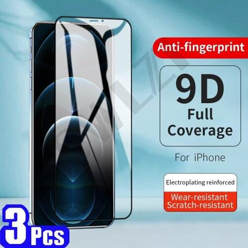 3/5Pcs for iphone 12 Mini 11 Pro Max Tempered Glass iphone X XR XS Max SE 8 7 6 6s Plus Phone Screen Protector Protective Film