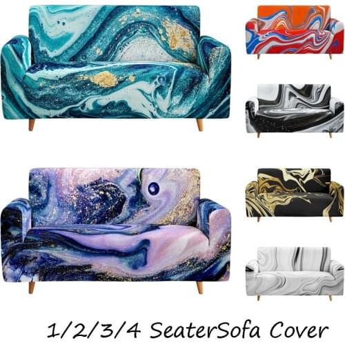 3D Digital Printed Elastic Sofa Cover All Inclusive L Shape Chaise Longue Sectional Corner Armrest Sofa Cover For Living Room