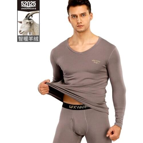 52025 Men Thermal Underwear with Cashmere Soft Tender Comfortable Warm Winter Long Johns Premium Underwear Mens Warm Thermal