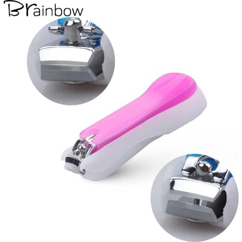 Brainbow 1pc Anti-splash Nail Clipper Trimmers Super Sharp Nail Cutter High Quality Nippers Removable Finger Toe Manicure Tools