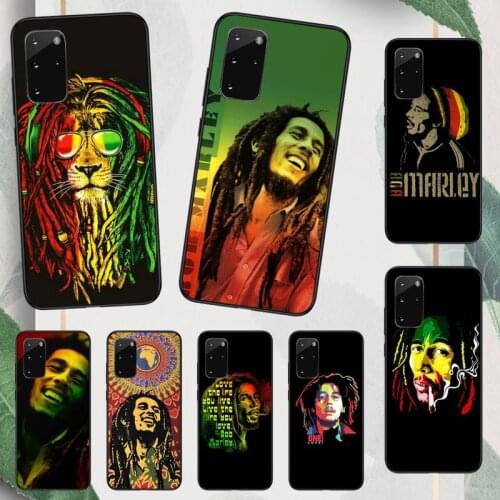 Bob Marley famous singer Phone Case For Samsung galaxy S 9 10 20 A 10 21 30 31 40 50 51 71 s note 20 j 4 2018 plus shell