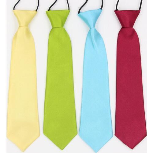 Boys Elastic Ties Children Plain Kids Ties Kids Neckties For Boys Girls Tuxedo Tie 41 Colors, 1000PCS