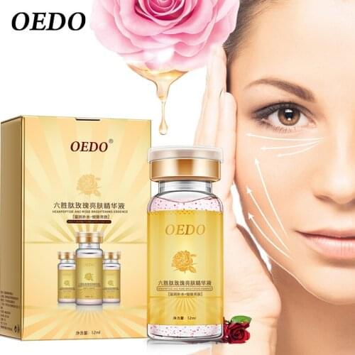 OEDO Rose Emulsion Contain Hexapeptides Serum Anti Aging Skin Care Whiten Moisturizing Face Essence Brighten Skin Repair Lotion