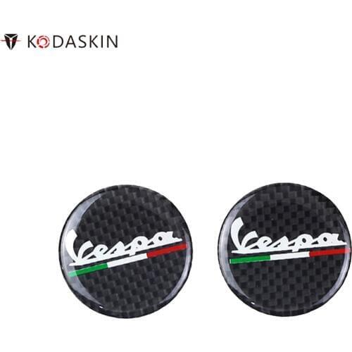 KODASKIN Motorcycle Stickers Carbon Black 3D Decals Logos Emblems Decoration for Piaggio Vespa all Models