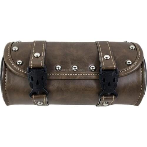 28TB Brown Round Sundries Bags for Motorcycle Tool Pouch Motorcycle Accessories
