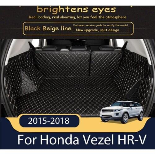 Boot All-Weather Car Trunk Floor Mat Cargo Liner Rear Cargo Tray Black Protector For Honda Vezel HRV HR-V 2015 2016 2017 2018