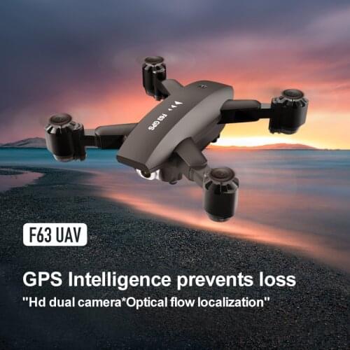 F63 Drone GPS Positioning With 4K 5G Wifi HD Wide-Angle Dual Camera Anti-Loss Professional Folding Wing RC Four-Rotor Helicopter
