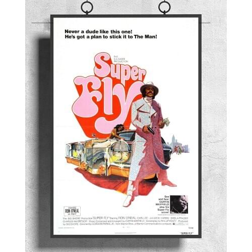 L020 SUPERFLY Movie SuperFly Blaxploitation Shaft Dynamite pimp Silk Fabric Poster Art Decor Indoor Painting Gift