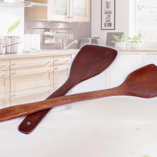 Natural Health Bamboo Wood Kitchen Slotted Spatula Spoon Mixing Holder Cooking Utensils Dinner Food Wok Shovels Supplies
