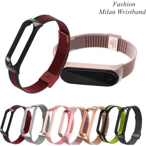 Mi band 4 3 Metal Strap Bracelet for Xiaomi MiBand 3 4 Screwless Mi Band 4 3 bracelet Mi Band Wrist band smart Band3 4 strap