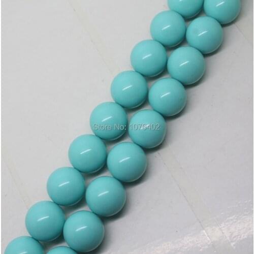 Mini. Oder is $7! Wholesales 28pcs.14mm Beautiful Blue Manmade German Turquoises Round Loose Beads