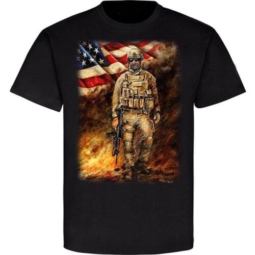 US Marine In Fire Storm. USA Flag Flag America Navy Soldier T-Shirt. Summer Cotton O-Neck Short Sleeve Mens T Shirt New S-3XL
