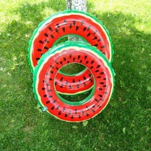 Inflatable Childrens float watermelon Swimming Circle 70cm 90cm Adult Pool Floats Rubber ring Donut Swim Tube Kid Pool Toys