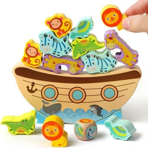 Original Ohey Green Wooden Moon Balance Building Blocks Puzzle Color Jenga Stack Tower Early Learning Toys