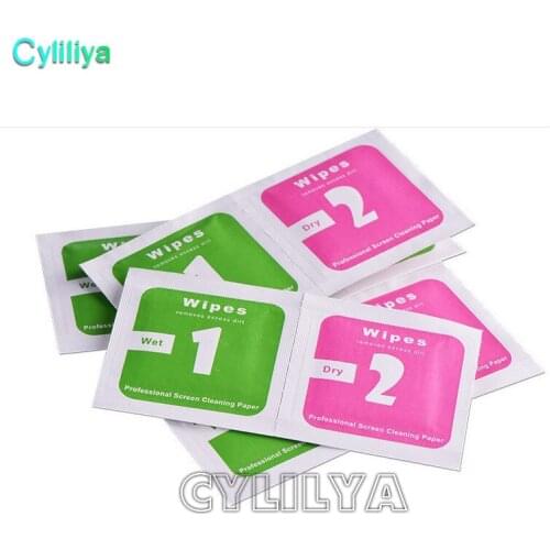740pcs/lot Wet Dry Wipes Cleaning Cloth for Tempered Glass Screen Protector for Camera Lens LCD Screens Dust Removal Papers