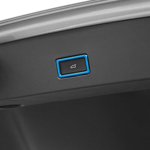 SBTMY Automobile trunk electric switch key stainless steel decorative frame For Volkswagen T-ROC T ROC 2018 Accessories