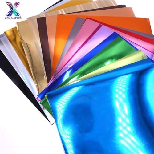 XINFANGXIU Htv Vinyl 1 Sheet 25x30.5cm Metallic Mirror Heat Transfer Vinyl Heat Press Machine Tshirt Iron on HTV Heat Transfer
