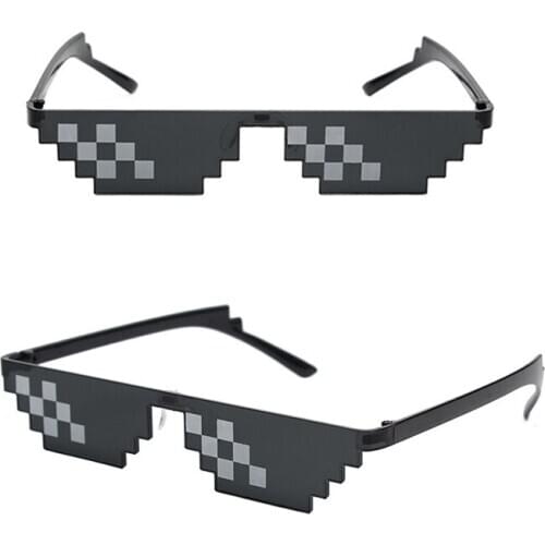 Women Men Mosaic Sunglasses Stuff Toy Decorative Glasses Fashionable Sunglasses Black Sunglasses Funny Toy