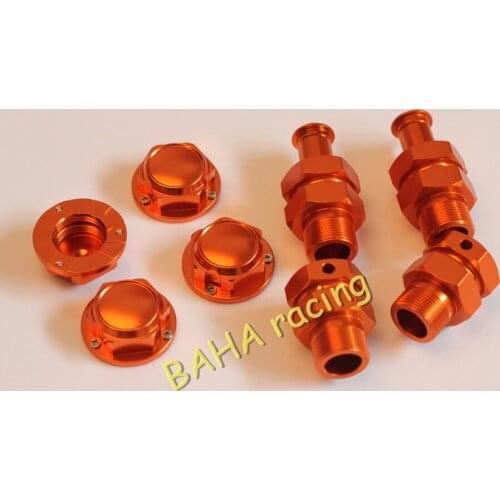 1/5 rc car gas GTB Wheel nut & Axle extender For 1/5 baja 5b HPI KM Rovan free shipping orange and silver color
