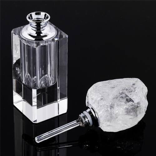 1pcs Natural Crystal White Quartz Perfume Essential Oil Smear Bottle With Natural Stone Home Decor