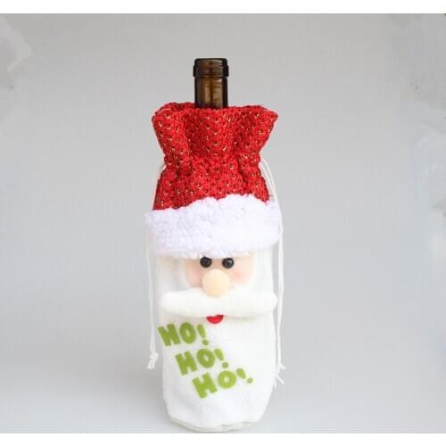 1Pc Santa Claus Wine Bottle Cover Christmas Decoration Gift Supplies Xmas Dinner Party Bottle Covering Bags Table Decor