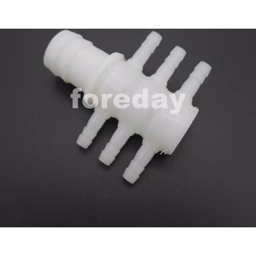 1PC X 20mm 1 inlet 6 outlets exhaust air gas water pipe tap for Aquarium fish 6 WAYS tower-type > 100 degrees 6MM HQ *FD209
