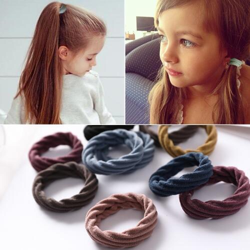 10PCS/Lot 5.5cm Soft Thin Nylon Headband Stretchy Nylon Hair Bands Girls 2019 DIY Hair Bows Elastic Headbands Hair Accessories