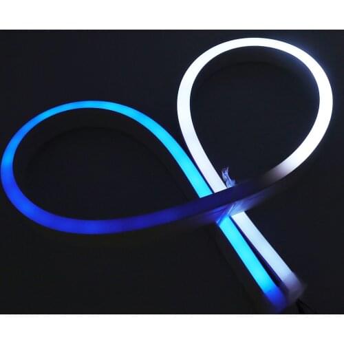 12V WS2811 IC RGB Neon Strip Full Color 5050 LED Strip Light Waterproof Neon Sign Rope Tape Lamp Lighting with Power Supply