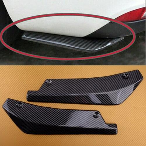 2Pcs Car Rear Bumper Lip Wrap Angle Protecter Carbon Fiber Texture Fit For BMW F22 F30 F31 F32 F33