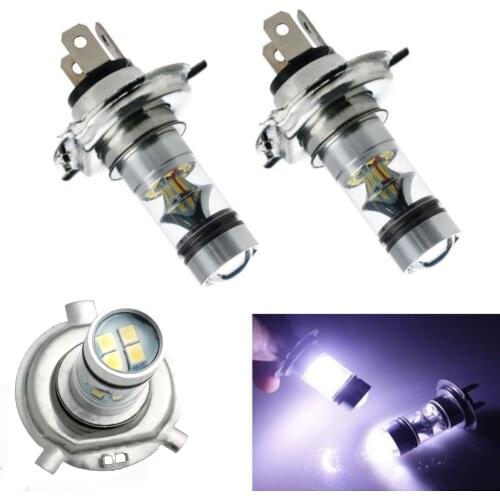 2x Car H4 9003 HB2 8000K Hi/Lo Beam 20 LED Fog Light Driving DRL Bulb White Lamp