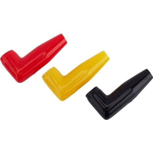3pcs Electric Guard Motor Winch Cable Terminal Boot Rubber Cover Black Red Yellow