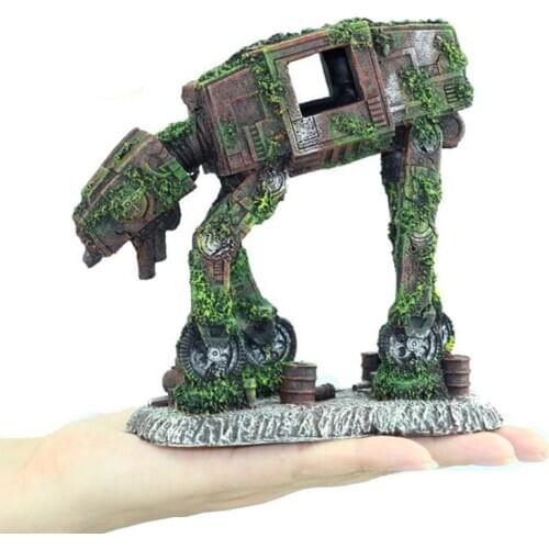 Fish Tank Aquarium Accessories Decorative Resin Car Robot Dog Aquarium Beautification Fish Tank Decoration Landscaping Crafts