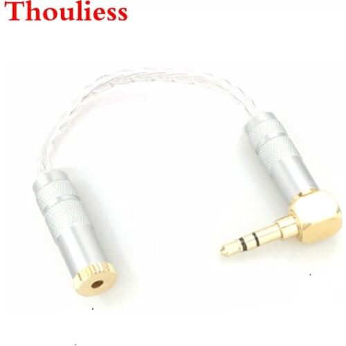 Thouliess 3.5mm Stereo Male to 2.5mm TRRS Balanced Female Hi-End Audio Adapter 8 Cores 7N OCC Silver Plated Cable