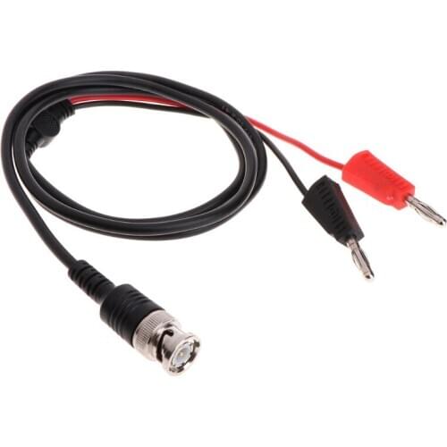 BNC Q9 to Dual 4mm Stackable Banana Plug with Socket Test Leads Probe cable 1m