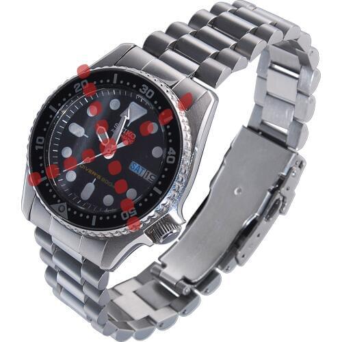 Timelee brand 20mm CURVED STAINLESS STEEL OYSTER BRACELET Watch band strap MOD for SKX013 SKX015