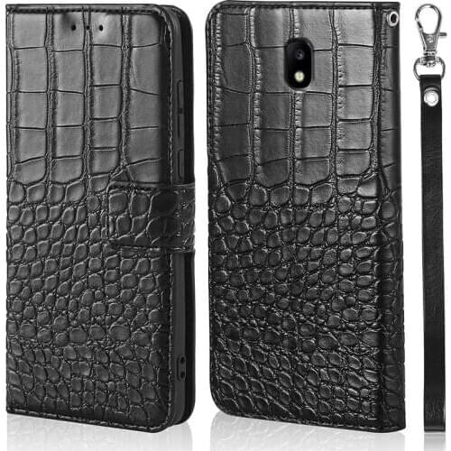 Crocodile Leather Flip Wallet Case for Samsung Galaxy J5 2017 J530F J5 Pro Eurasia Edition Cases Cover Phone Bags