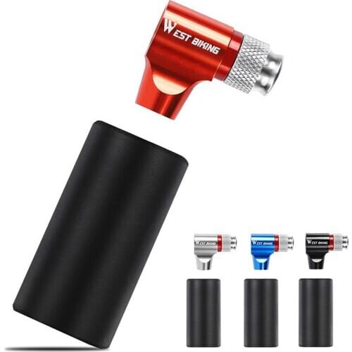 CO2 Pump For Bicycle Schrader Presta Adapter Bike Pump Inflator Aluminum Tire Tube Mini Hand Pump NO CO2 Cartridge