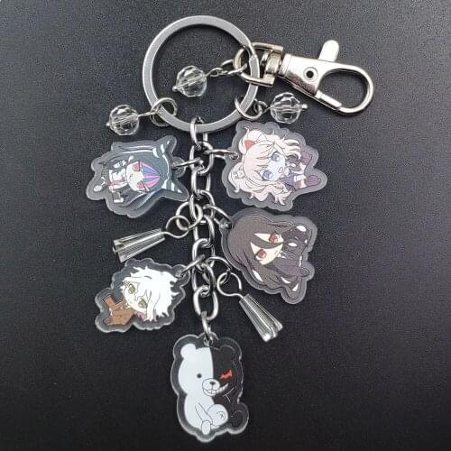 Danganronpa: Trigger Happy Havoc Acrylic Manual Anime Keychain Cartoon Key Ring Schoolbag Decoration Pupil Birthday Present