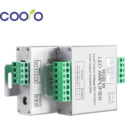 DC12/24V 24A Led RGB RGBW Strip Amplifier 6A x 4 Channel Output Led RGBW Strip Power Repeater Console Controller,free shipping