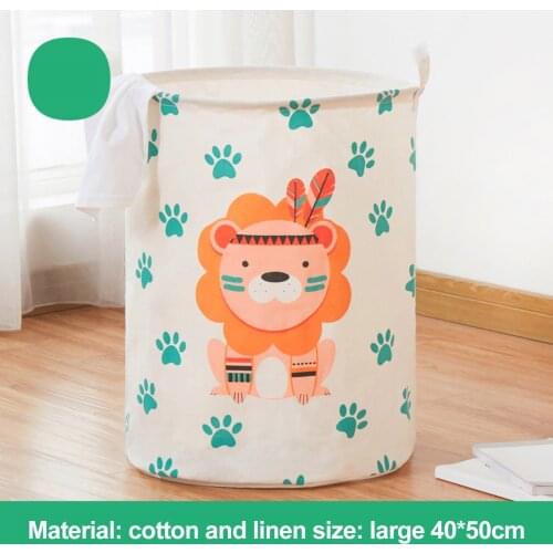 Baby Laundry Basket Cute Dinosaur Foldable Toy Storage Bucket Picnic Dirty Clothes Basket Box Canvas Organizer Cartoon Animal