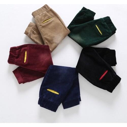 Kids Pants Spring Childrens Wash Water Corduroy Trousers Mens and Womens Pants Childrens Casual Pants Autumn and Winter