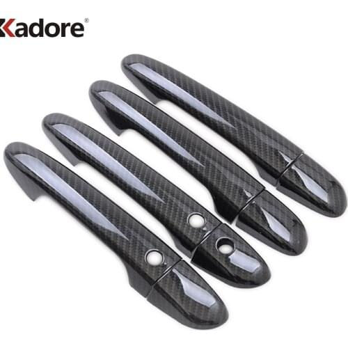 For Mazda CX5 CX-5 2020 2017 2018 2019 KF Carbon Fiber Car Door Handle Cover Trim Car Styling Accessories LHD