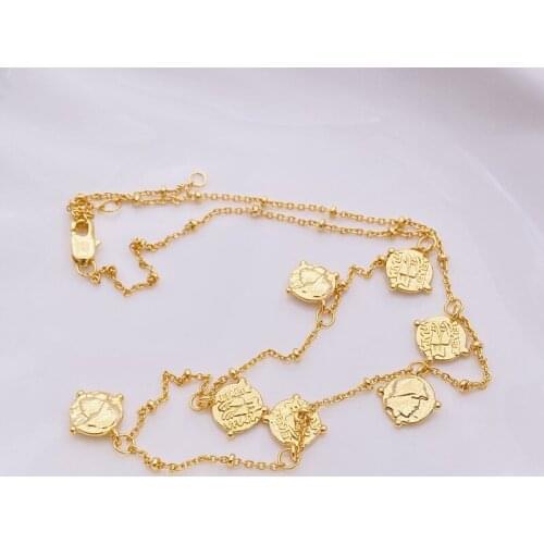 Women 18K gold plated entry luxury jewelry neckalce Chain torque