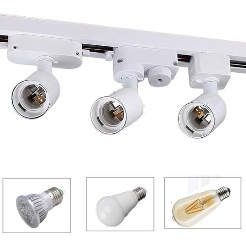 E27 Holder Track Light E27 base track lamp Fixture for spotlight led bulb Home indoor lighting clothes jewel shop restaurant
