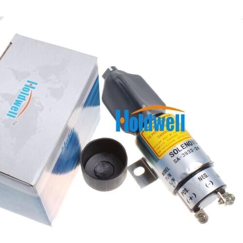 Holdwell Fuel Shutdown Solenoid Valve 3864274 for Cummins Caterpillar Excavator E70B