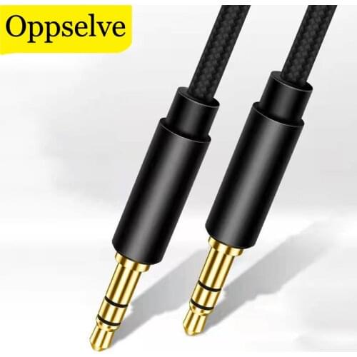 Male-Male 3.5mm Jack Aux Cable for Earphone Headset PC Car Audio Stereo Extender Nylon Cord Jack 3 5 Aux Wire Cable for Samsung