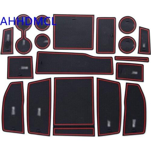 Car Gate Slot Pad Cup Armrest Storage Pad Anti-Slip Mat For Audi Q5L 2018