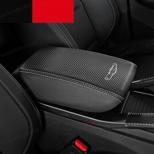 Lsrtw2017 Fiber Leather Car Armrest Cover for Geely Azkarra Boyue Pro Atlas Emgrand 2020 2021 Carbon Fiber Accessories